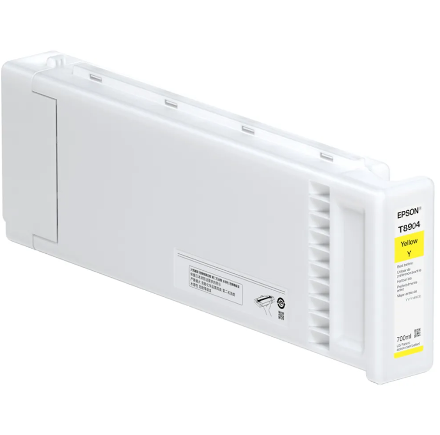 Epson yellow ink cartridge on a white background