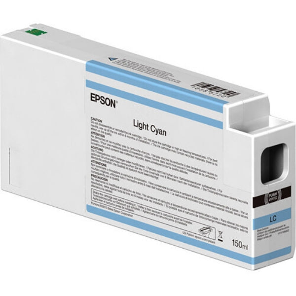 Epson 150ml UltraChrome HD Ink - Light Cyan on white background