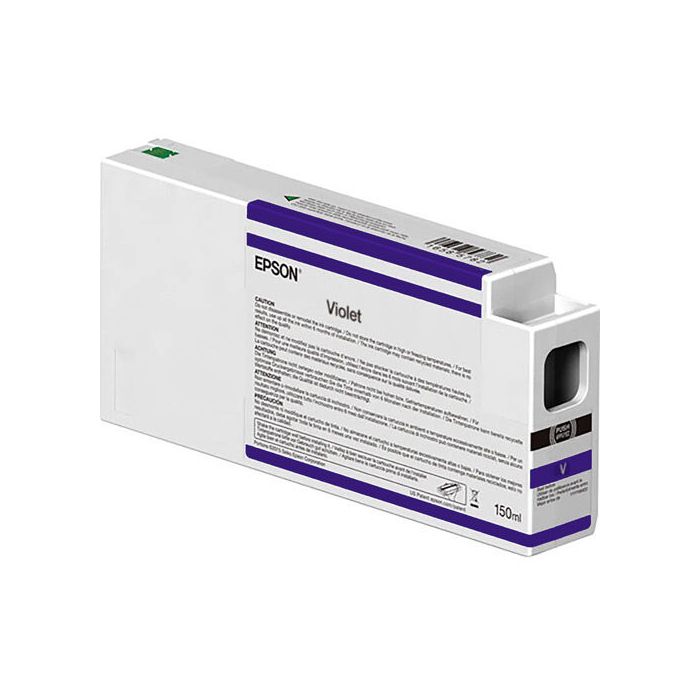 Epson ink cartridge packaging for violet ink on a white background