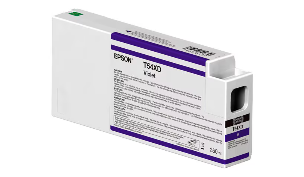 Epson T54XD Violet ink cartridge on a white background