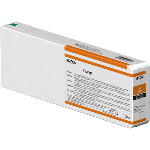 Epson orange ink cartridge packaging on a white background
