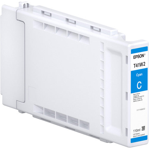 Epson cyan ink cartridge on a white background