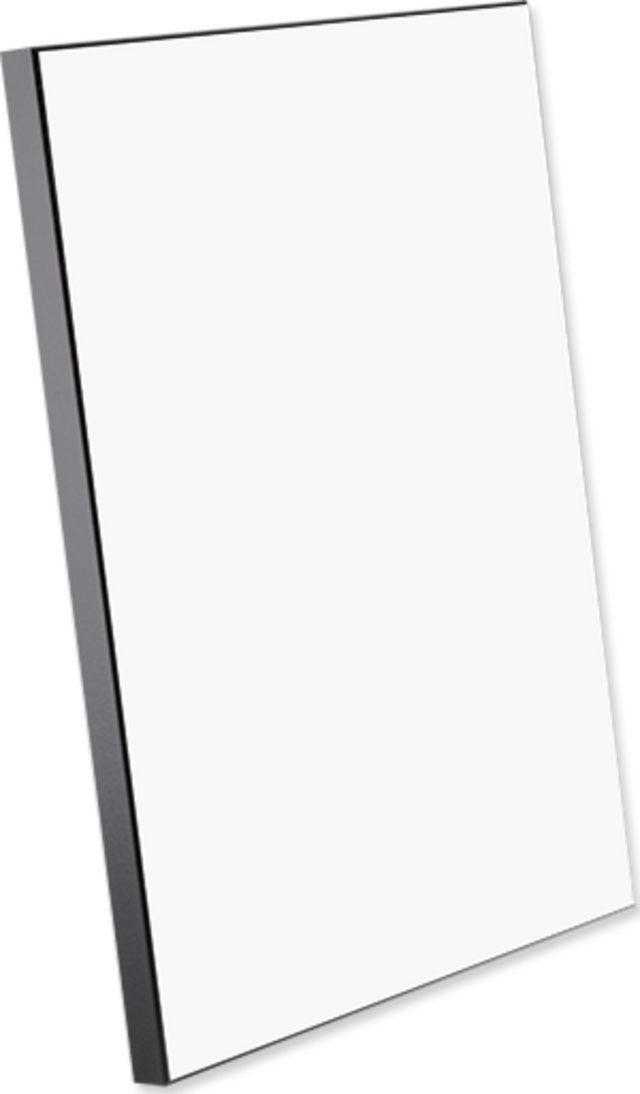 ChromaLuxe 16" x 20" Gloss White Wood Panel with Beveled Edge and Keyhole Case of 27