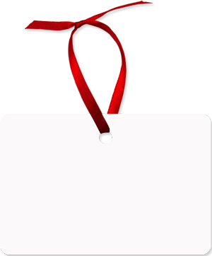 Unisub 2" x 3" Aluminum Landscape Rectangle Ornament 2 Sided