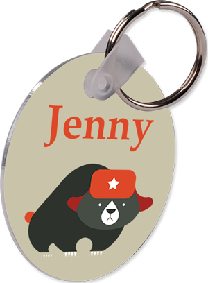 Unisub 2" Round Aluminum Key Chain Round 2 Sided