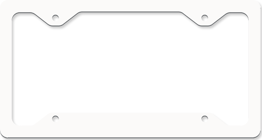 Unisub 4.46" x 12.21" Aluminum License Plate Frame Slim Line 4 Notch