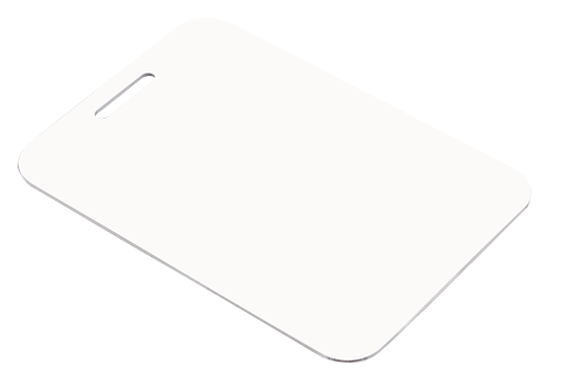 Unisub 2.75" x 4" 2 Sided Rectangle Aluminum Bag Tags