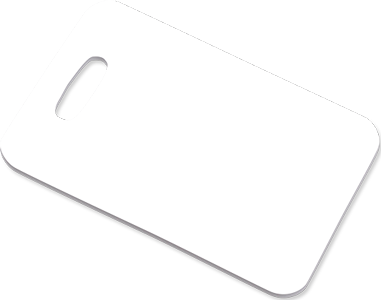 Unisub 2.75" x 4" 2 Sided Rectangle FRP Bag Tags