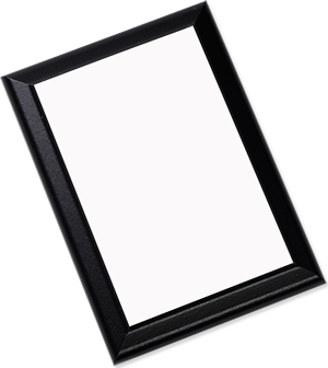 Unisub 5 x 7" MDF Plaque with Black Ogee Edge