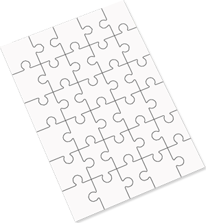 Unisub 6.88" x 9.84" MDF Jigsaw Puzzle 30 Piece