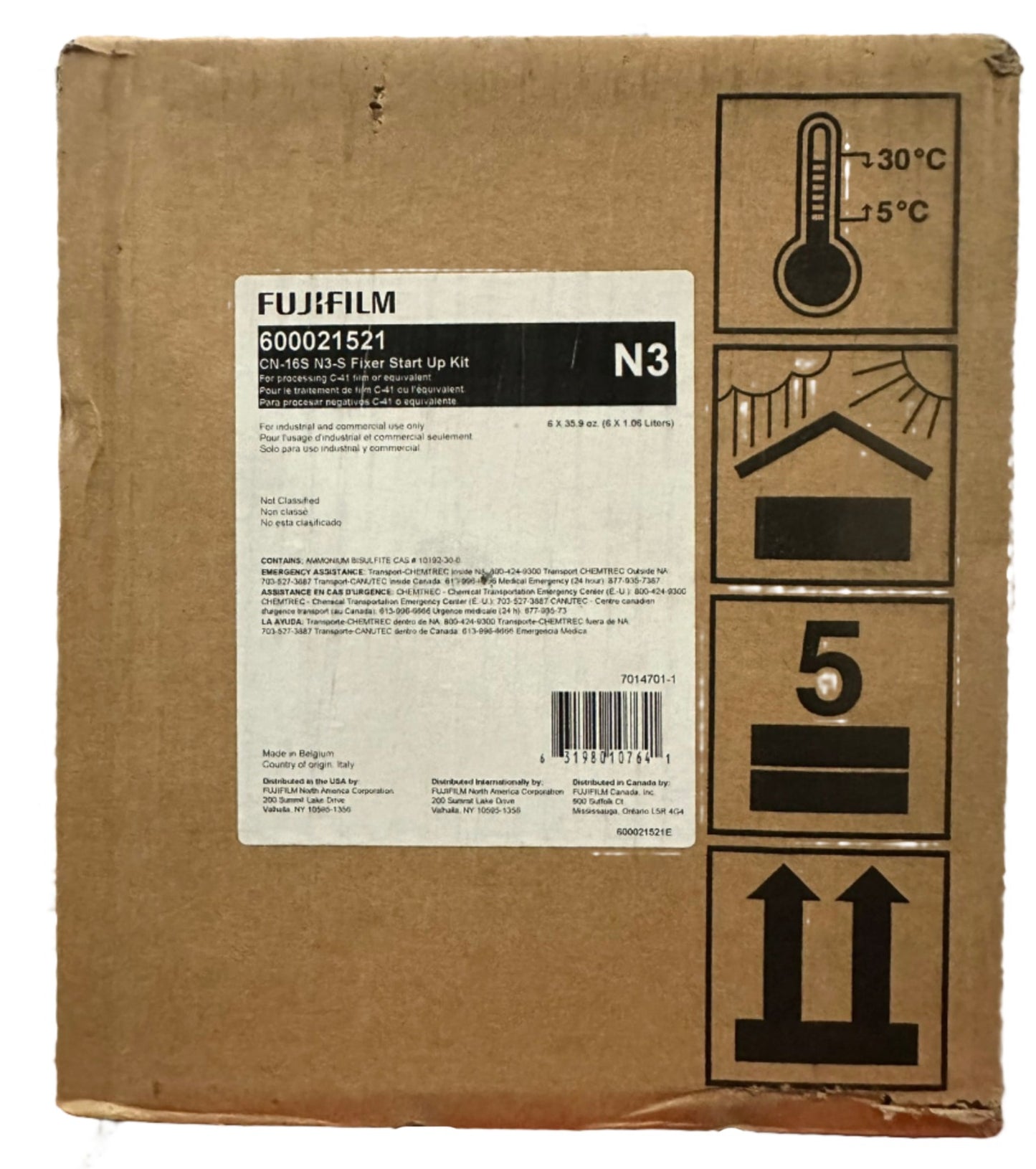 Fuji CN-16S N3 Fixer Start Up,6x 3.6 L