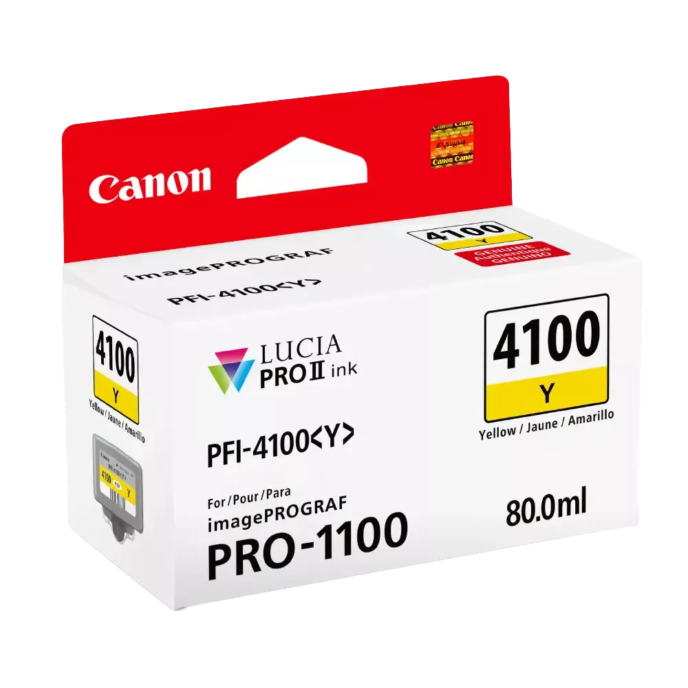 Canon 80ml PFI-4100 Ink for PRO-1100 Printer - Yellow