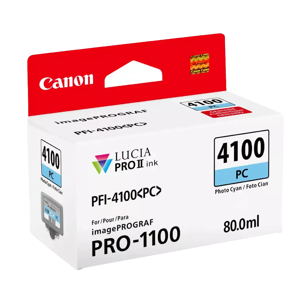 Canon 80ml PFI-4100 Ink for PRO-1100 Printer - Photo Cyan
