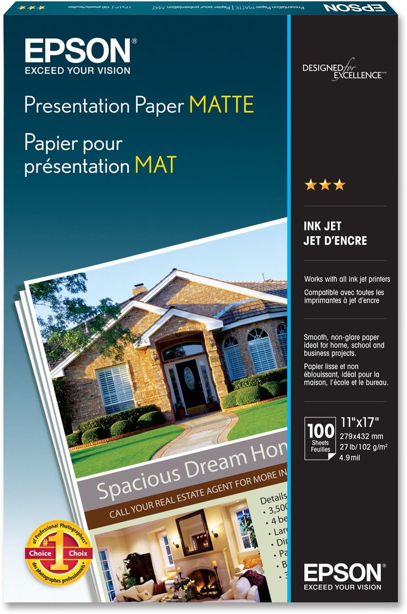 Epson Presentation Matte - 11" x 17" 100 Sheets