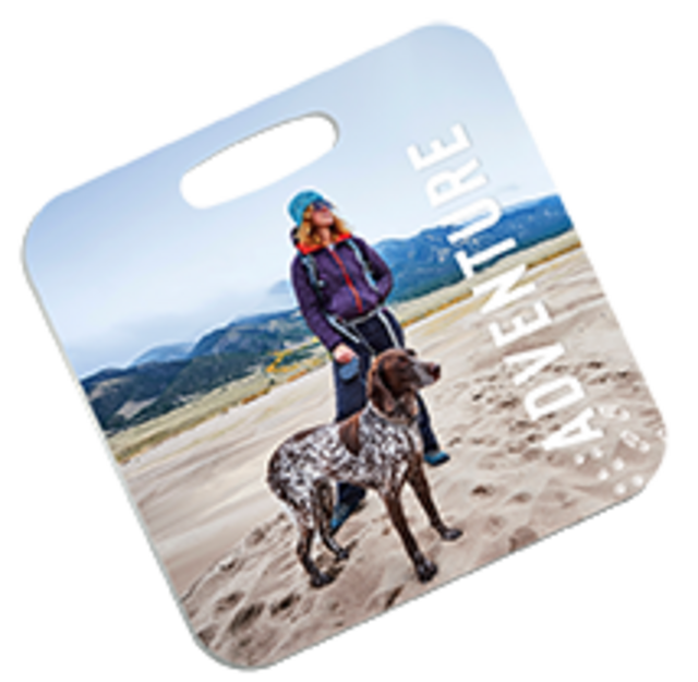 Unisub 3" x 3" 2 Sided Square Aluminum Bag Tags