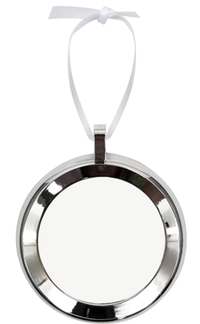 Unisub 2.99" x 3.5" Aluminum Framed Ornament - Circle