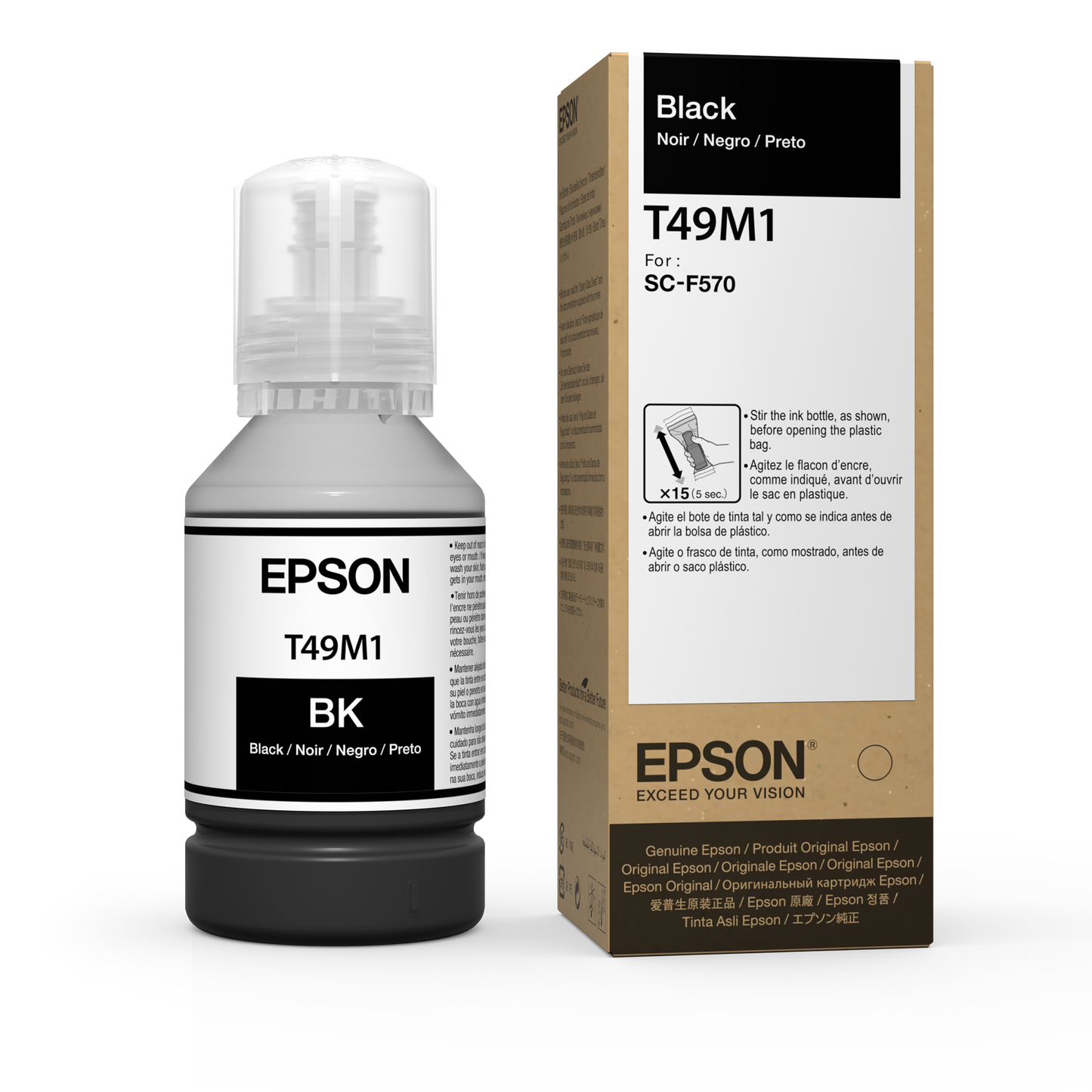 Epson 140ml T49M UltraChrome Dye Sub Ink - Black