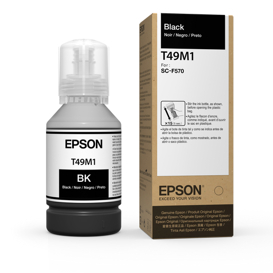Epson 140ml T49M UltraChrome Dye Sub Ink - Black
