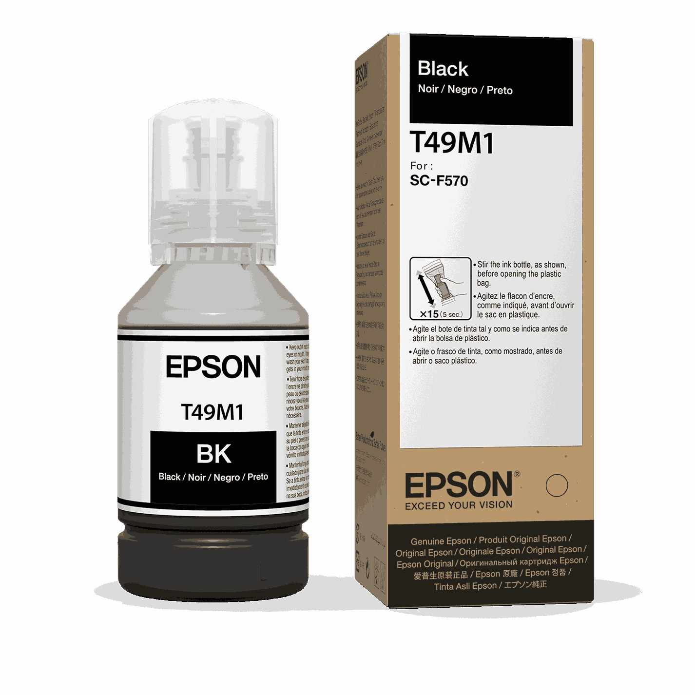Epson 140ml T49M UltraChrome Dye Sub Ink - Black