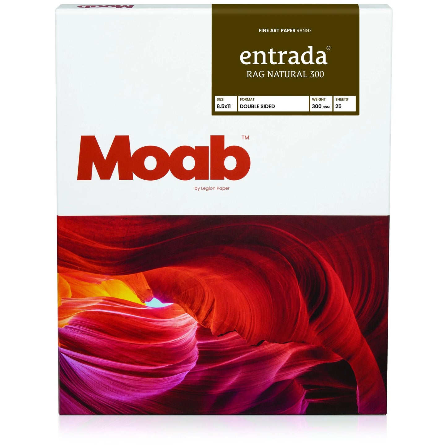 Moab Entrada Rag Natural 300gsm - 36in x 48in, 25 Sheets