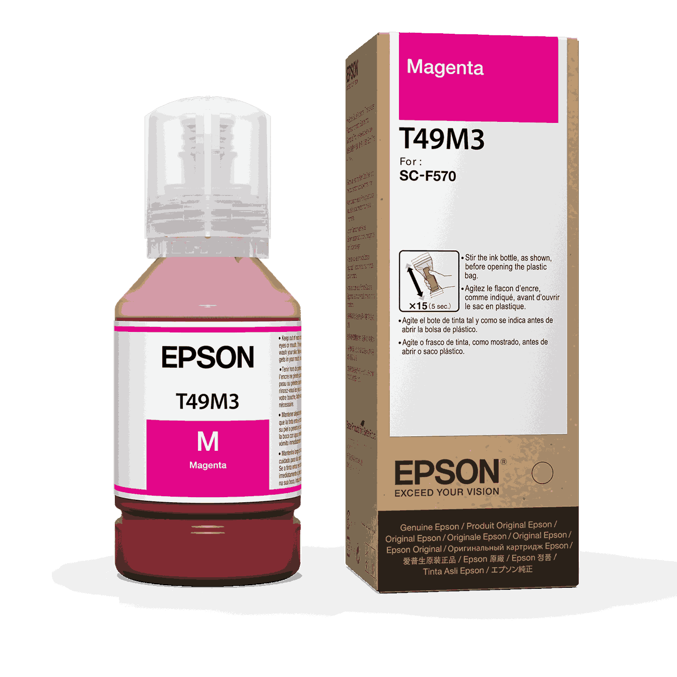 Epson 140ml T49M UltraChrome Dye Sub Ink - Magenta