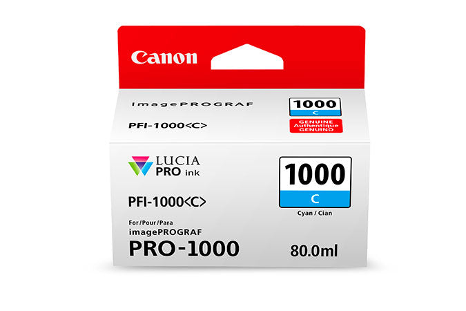 Canon 80ml PFI-1000 LUCIA PRO Ink - Cyan