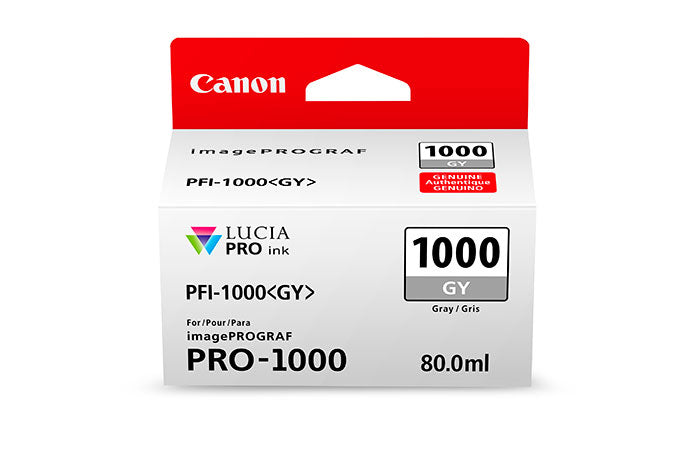 Canon 80ml PFI-1000 LUCIA PRO Ink - Gray
