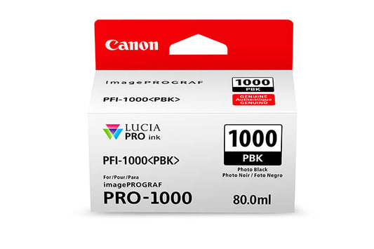 Canon 80ml PFI-1000 LUCIA PRO Ink - Photo Black