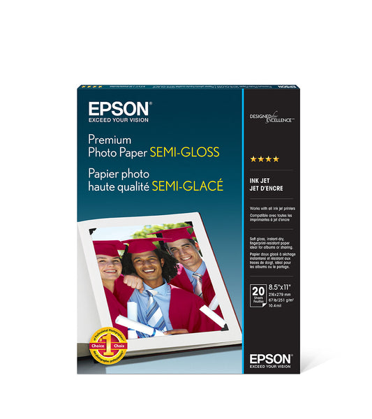 Epson Premium Semigloss - 8.5" x 11" 20 Sheets