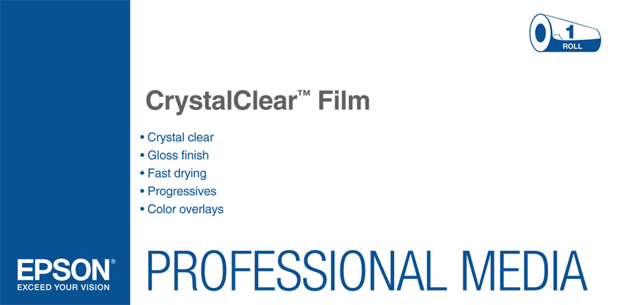 Epson Crystal Clear Film - 44" x 100' Roll