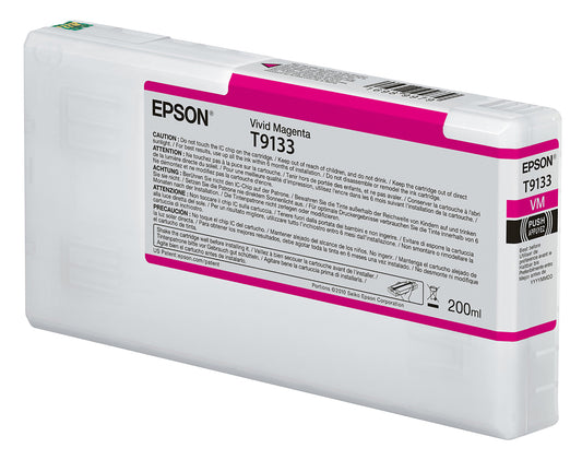 Epson 200ml T913 UltraChrome HDX Ink - Vivid Magenta