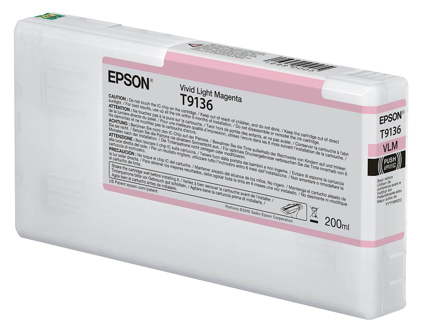 Epson 200ml T913 UltraChrome HDX Ink - Vivid Light Magenta