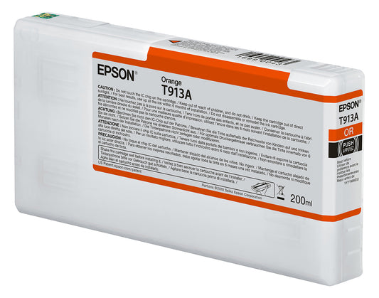 Epson 200ml T913 UltraChrome HDX Ink - Orange