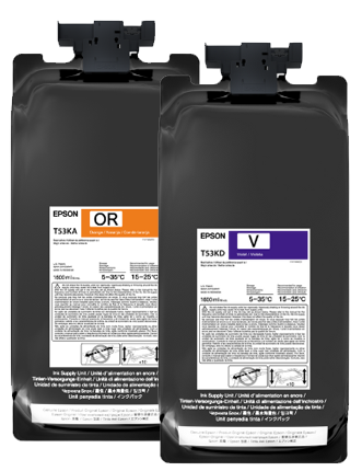 Epson 1.6L T53K Ultrachrome Dye Sub Initial Ink Pack - Orange and Violet