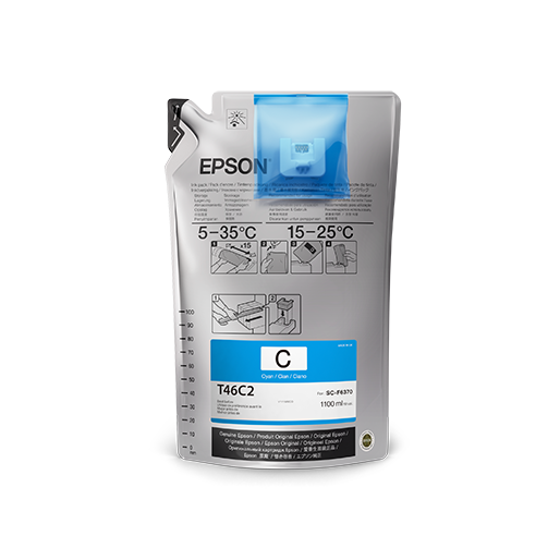 Epson 6 Pack of 1.1L T46C Ultrachrome DS Inks - Cyan
