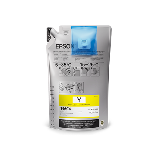 Epson 6 Pack of 1.1L T46C Ultrachrome DS Inks - Yellow