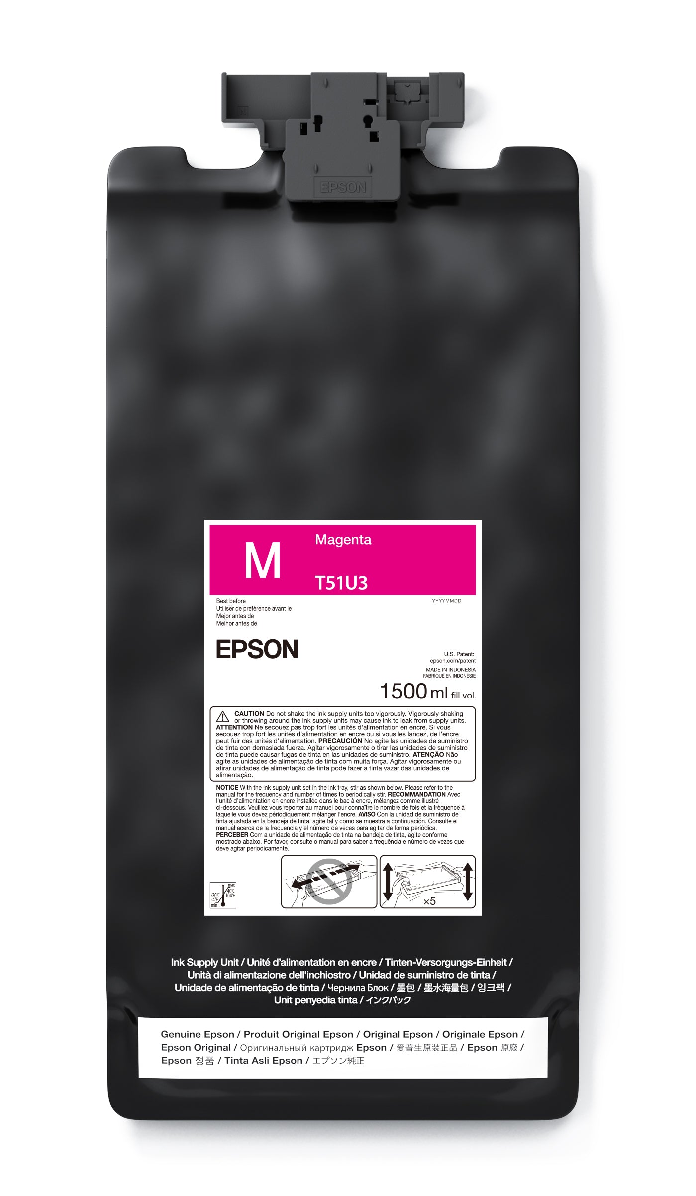 Epson 1.5L T51U UltraChrome GS3 Eco-Solvent Ink for SureColor S7170/S8170/S9170 Printer - Magenta