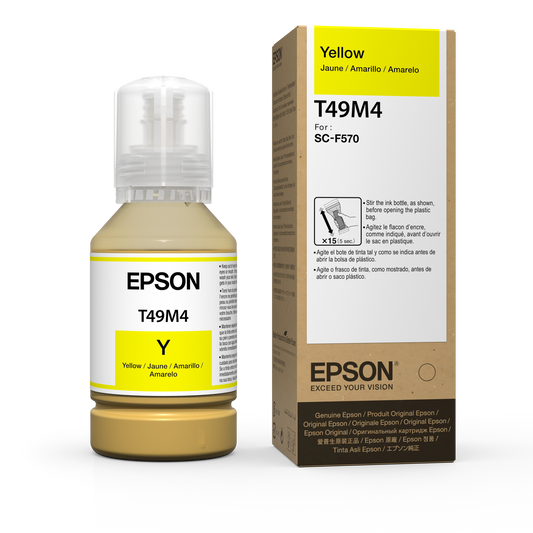 Epson 140ml T49M UltraChrome Dye Sub Ink - Yellow