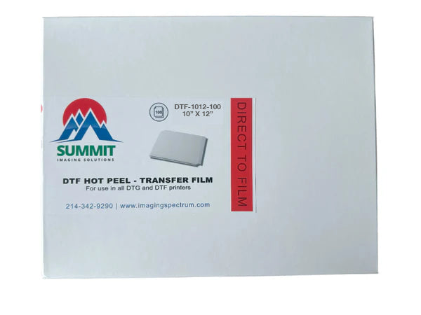 Summit DTF Hot Peel - 10in x 12in, 100 Sheets