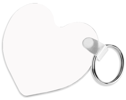 Unisub 2.5" x 2.25" FRP Key Chain Heart 2 Sided