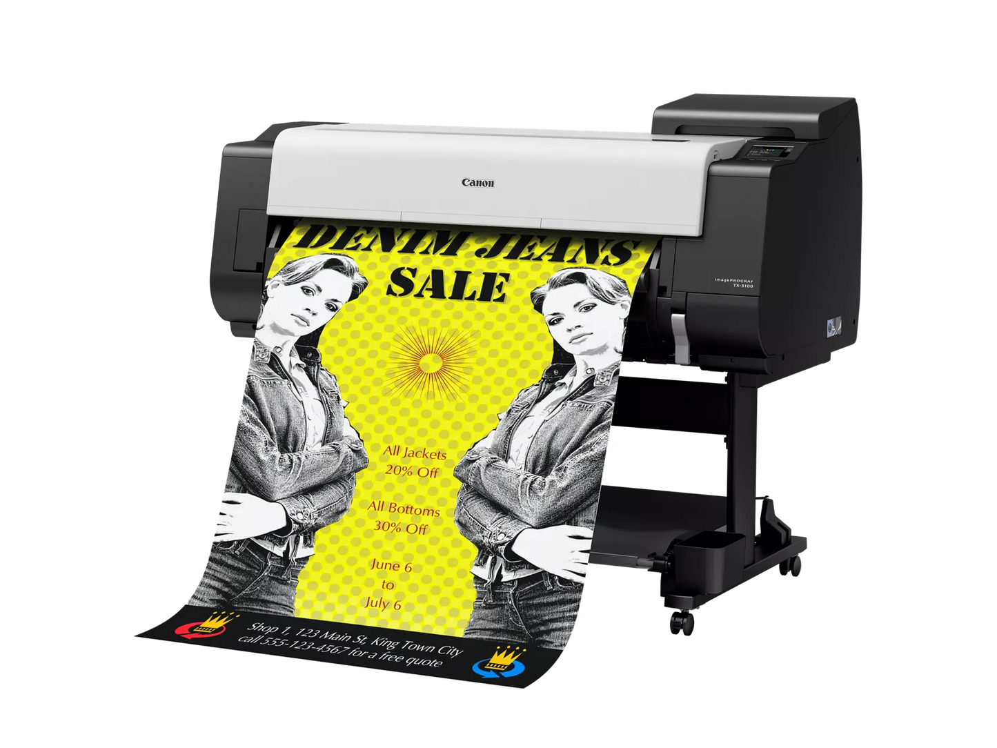 Canon imagePROGRAF TX-3100 36" Large Format Printer w/ Stand & Stacker