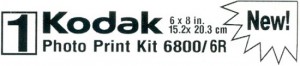 New media label for Kodak 6800 6850 Photo Printer