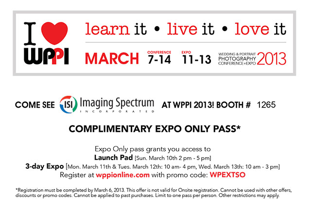 Free Expo only pass to WPPI 2013