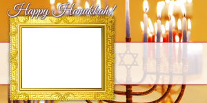 Free Hanukkah 4x8 Holiday Photo Card Template