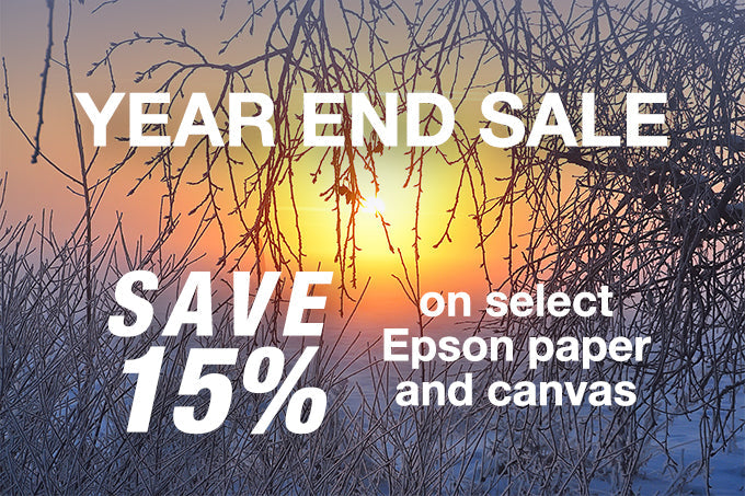 Year End Sale: 15% Off Select Epson Paper and Canvas