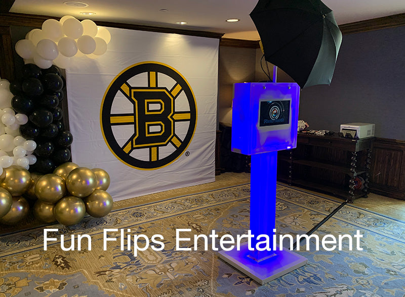 fun photo flips booth setup