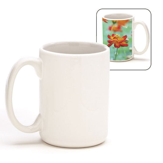 Blank Sublimation 15 oz Mug - White