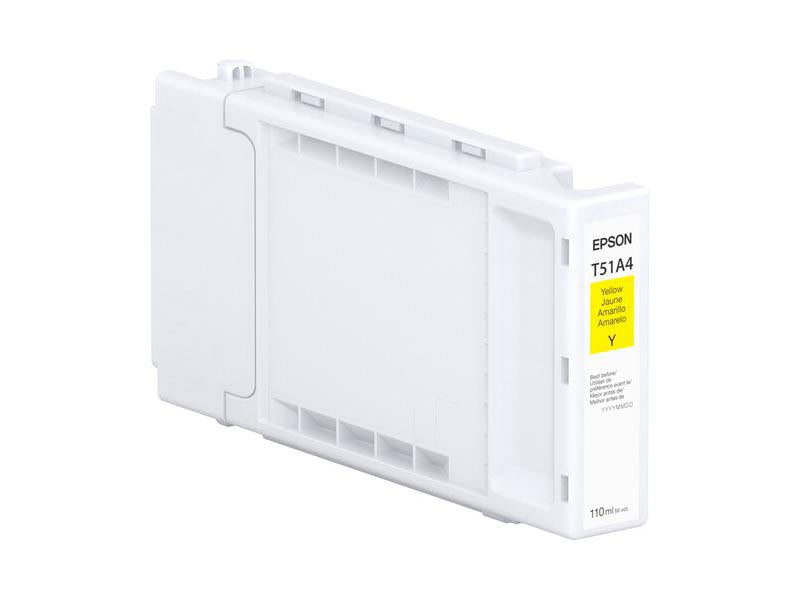 Epson ink cartridge with yellow label on a white background