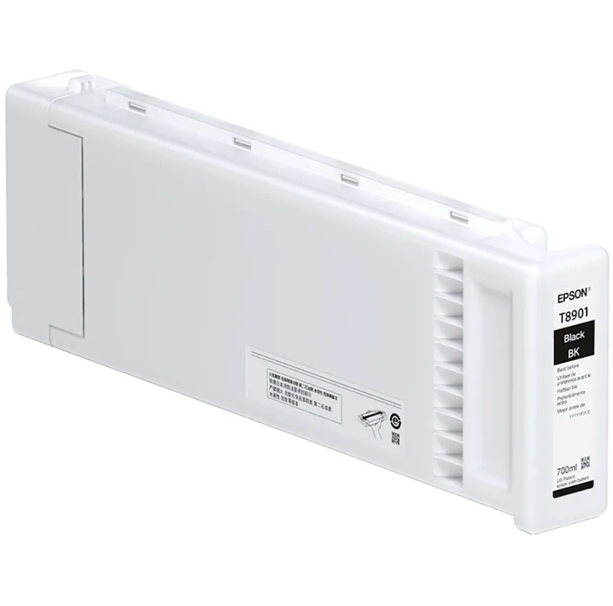Epson T8901 black ink cartridge on a white background