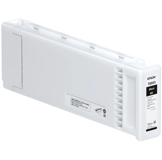 Epson T8901 black ink cartridge on a white background